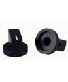 Aluminum Davies 1510 Black Knob Shaft Hole 6.35mm