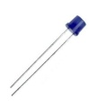	FLAT TOP Blue LED 5mm diffuse Lens 3V