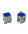 API Equalizers Silver body Blue Top Knob 11x9.5 Shaft 6.4mm