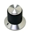 Black Silver Aluminum with Delta mark 13x16mm Shaft 6.4mm