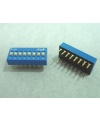 Dip Switch 8 Positions Gold Plated Contacts Top Actuated