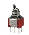 Mini Toggle Switch 1M Series DPDT On-On Short Lever PC THRU-HOLE 7419