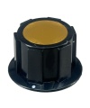 Black Knob With Gold top Cliff K1C 25x15mm Shaft 6.4mm