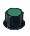 Black Knob With Green top 25x15mm Shaft 6.4mm