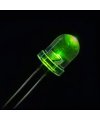LED 8mm Green Color Water Clear Lens