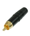 REAN NYS373 RCA Male Plug Socket Connectors Gold plated Black Loop