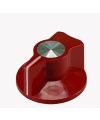 Classic knob Red color 29x16mm Shaft hole 6.4mm