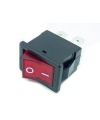 Rocker Switch Red ON/OFF DPST (with lamp) 6A 250VAC Panel Mount, Snap-In