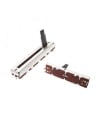 50K OHM Logarithmic Taper Slide Potentiometer PCB Mount Plastic Shaft Lever Height: 15mm Center Click