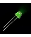 LED 4.8mm Green Color Clear Lens