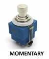 illuminated Push Button Foot Switch Momentary 3PDT Bi-Color Red/Blue LED