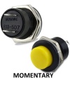 PUSH BUTTON SWITCH MOMENTARY Yellow Color SPST 3A 250VAC