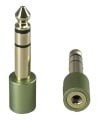 Green 6.35mm 1/4" Male Stereo Plug To 3.5mm Female Jack Audio Adapter Connector 