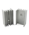 Heat Sink TO-220 8 Fins 1 Inch Aluminium White