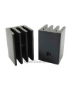 Heat Sink TO-220 4 Fins 25mm Aluminium Black