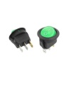 Round Rocker Switch Green ON/OFF SPST (with lamp) 220VAC 