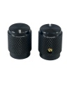 Aluminum Control Knurled knob Black color 13x16mm Shaft hole 6.4mm
