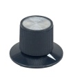 Black Rogan knob 29x20mm Shaft 6.4mm