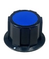 	Black Knob With Blue top Cliff K1C 25x15mm Shaft 6.4mm