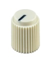 Ripple knob Cream 14x17mm Shaft Hole 6.35mm