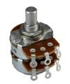 10K OHM Logarithmic Dual Taper Potentiometer Solder lug Round Shaft
