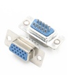 D-SUB CONNECTOR HD15 15 PINS FEMALE 3 ROWS SOLDER TYPE