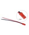 2 Pins Male JST Connector Cable AWG 24 Red 10cm