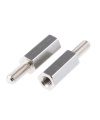Brass Standoff Spacer Silver Screw Hex Male M3x20mm