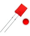 LED Rectangular Red 2x5mm Legs Length 16.50mm