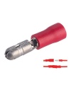 Male Bullet Insulated Crimp Terminal Red Size 0.5mm² to 1.5mm²