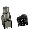 3PDT Compact Stomp Foot / Pedal Switch ON-ON Latching Solder Lug