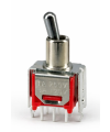 	Sub Mini Toggle Switch DPDT On-None-On Short Handle Snap-in V-bracket