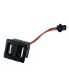 Dual USB Plane Charging Socket with cable connector
