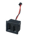 USB and Type-C Plane Charging Socket with cable connector