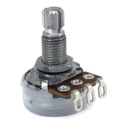 50K OHM Linear Taper Potentiometer Spline Shaft Solder Lugs with Center Detent