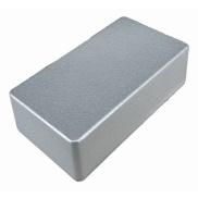 125B Style Aluminum Diecast Enclosure Metallic Silver water texture