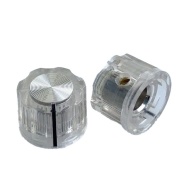 KN1360 ABS Fluted Clear Knob 16x12mm
