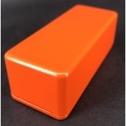 1590A Style Aluminum Diecast Enclosure MATTE ORANGE SAND TEXTURE
