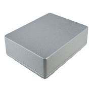 1590BB2 Style Aluminum Diecast Enclosure Metallic Silver water texture