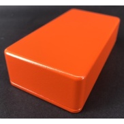 1590B Style Aluminum Diecast Enclosure MATTE ORANGE SAND TEXTURE