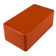 1590BS Style Aluminum Diecast Enclosure MATTE ORANGE SAND TEXTURE