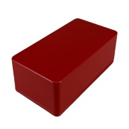 1590BS Style Aluminum Diecast Enclosure MATTE RED SAND TEXTURE