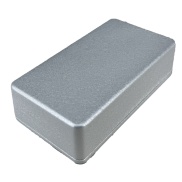 1590B Style Aluminum Diecast Enclosure Metallic Silver water texture
