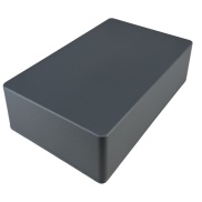 1590D Style Aluminum Diecast Enclosure MATTE GREY SAND TEXTURE