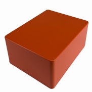 1590C Style Aluminum Diecast Enclosure MATTE ORANGE SAND TEXTURE