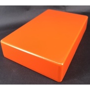 1590DD Style Aluminum Diecast Enclosure MATTE ORANGE SAND TEXTURE