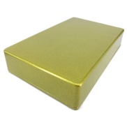 1590DD Style Aluminum Diecast Enclosure  METALLIC CANDY YELLOW