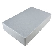 1590DD Style Aluminum Diecast Enclosure Metallic Silver water texture