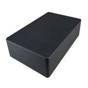1590D Style Aluminum Diecast Enclosure MATTE BLACK SAND TEXTURE