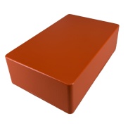 1590D Style Aluminum Diecast Enclosure MATTE ORANGE SAND TEXTURE